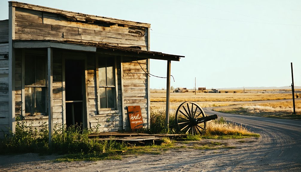 abandoned mining town remnants