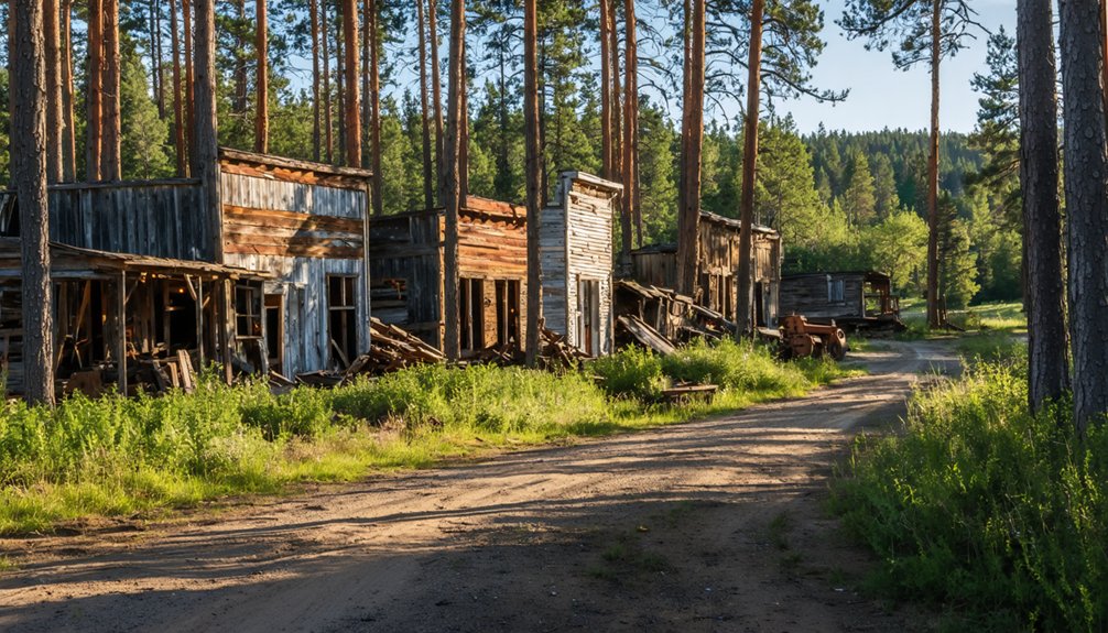 abandoned mining town remnants