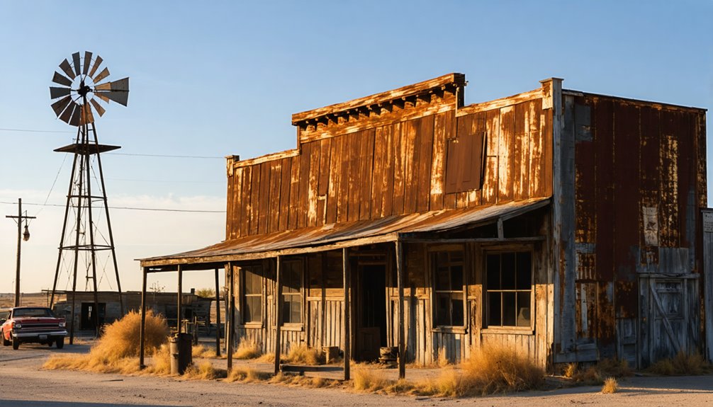 abandoned oil boom town