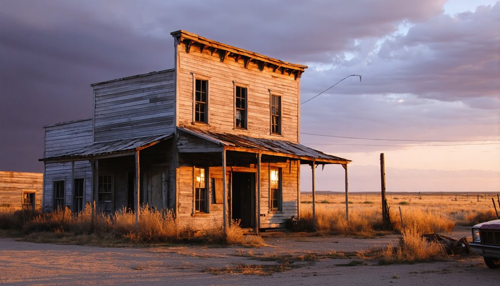 abandoned town in twilight