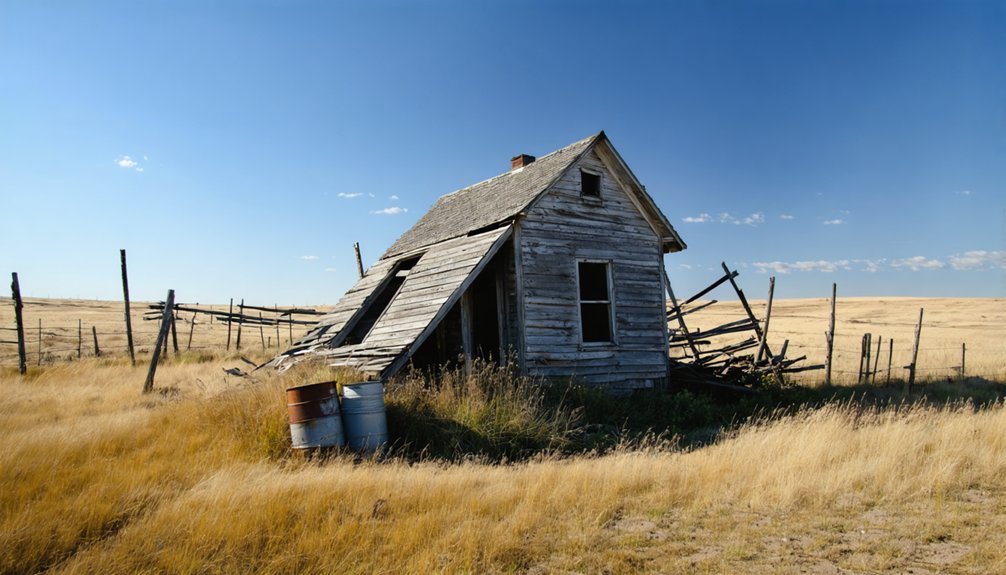 deteriorating abandoned mining site
