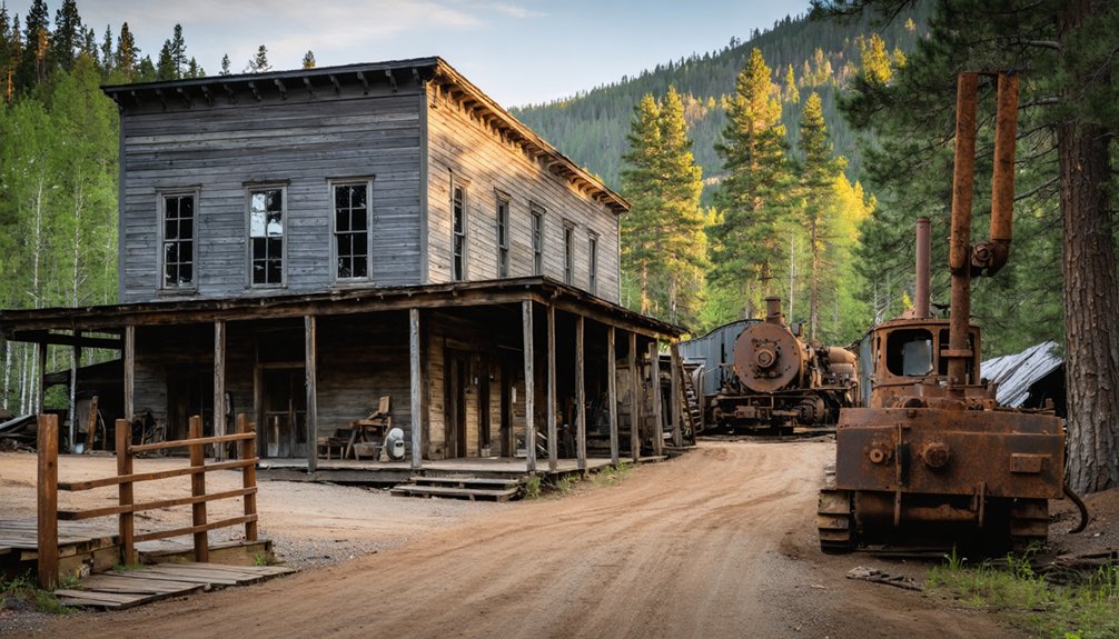 historic mining infrastructure remains