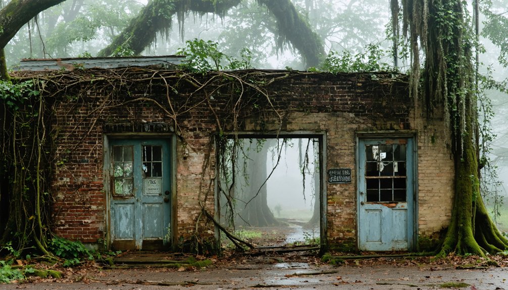 nature overtakes abandoned town