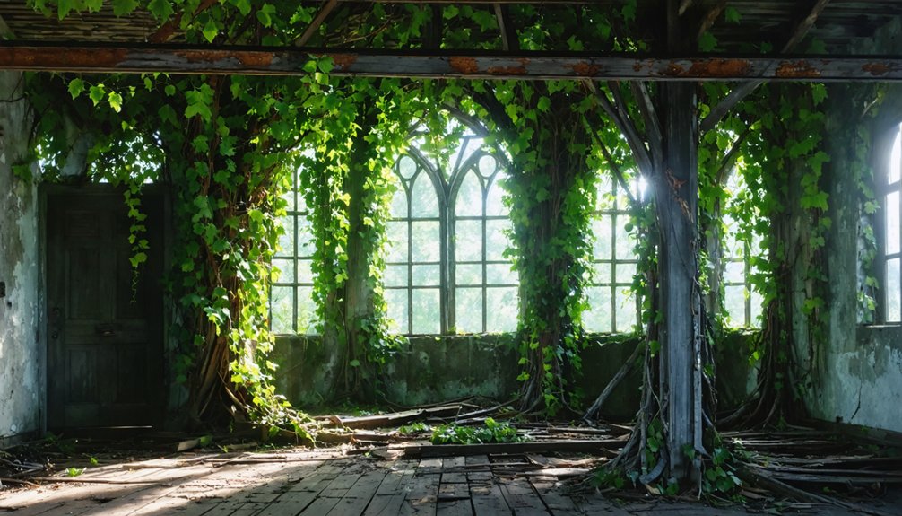 nature reclaims abandoned industry
