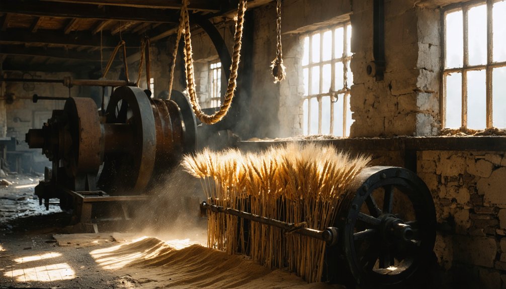 waterpower driven wheat milling