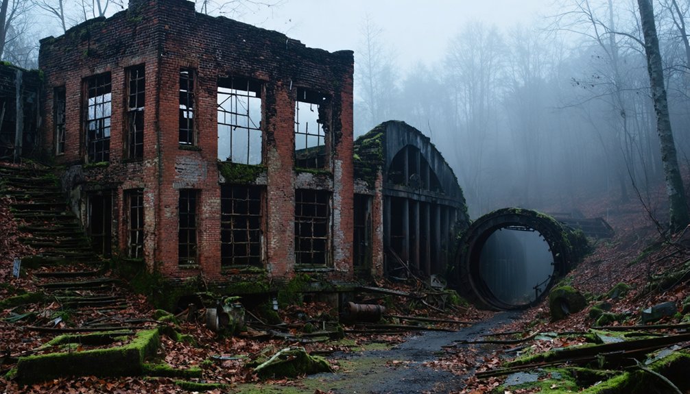 abandoned copper mill ruins