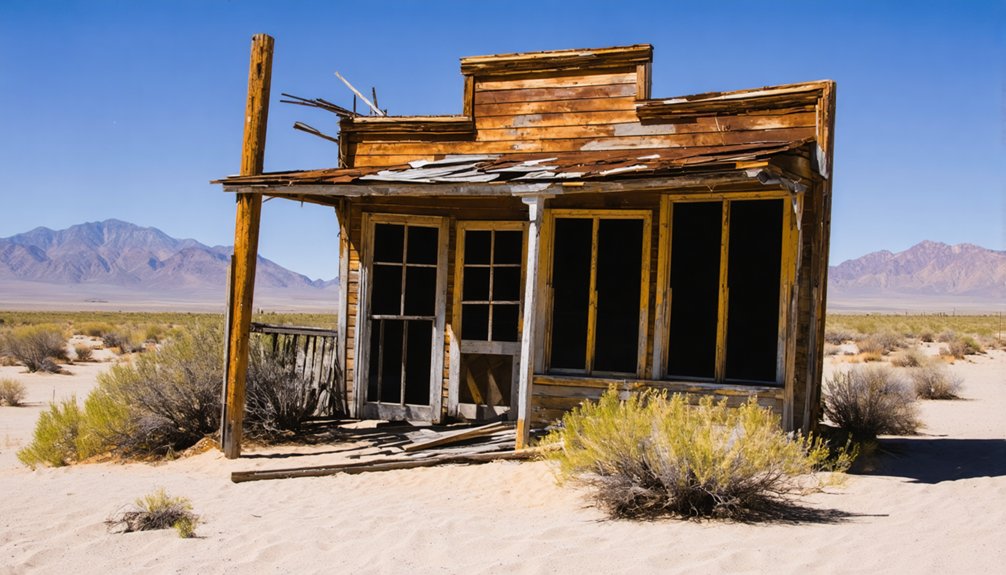 abandoned desert mining settlement