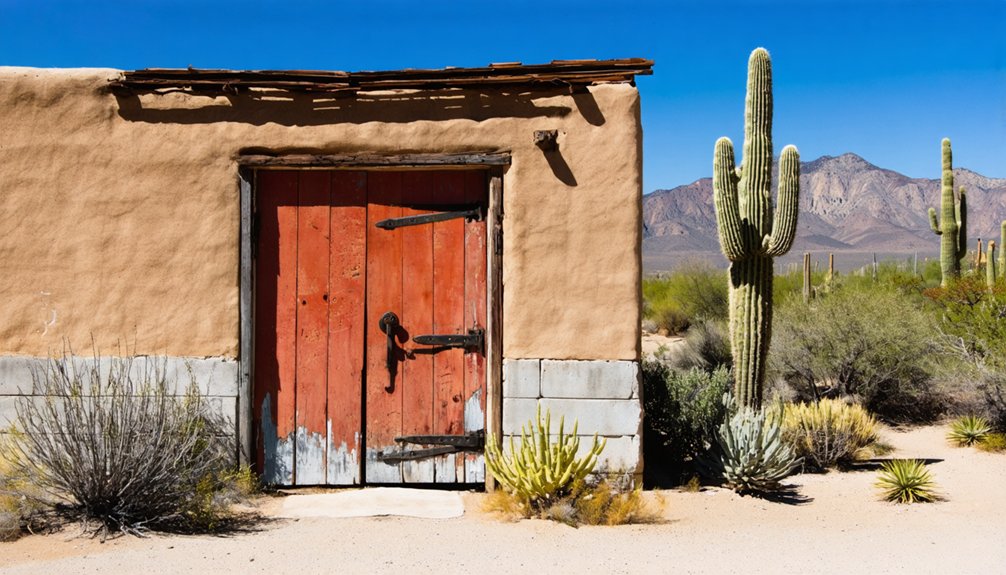 abandoned desert mining settlement