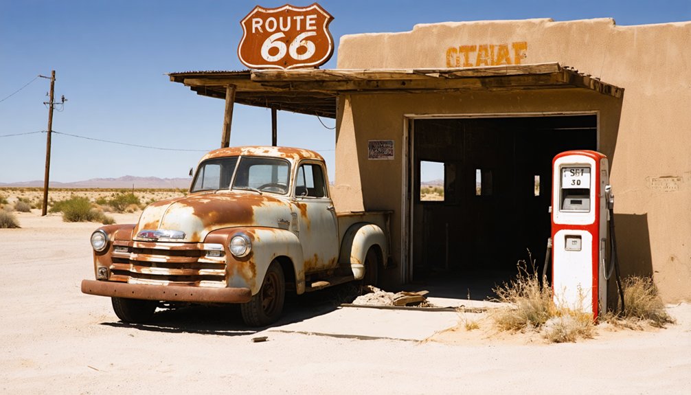 abandoned desert mining settlement