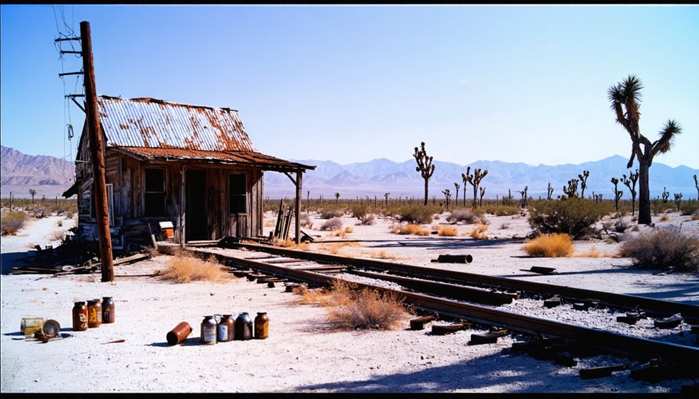 abandoned desert settlement remains