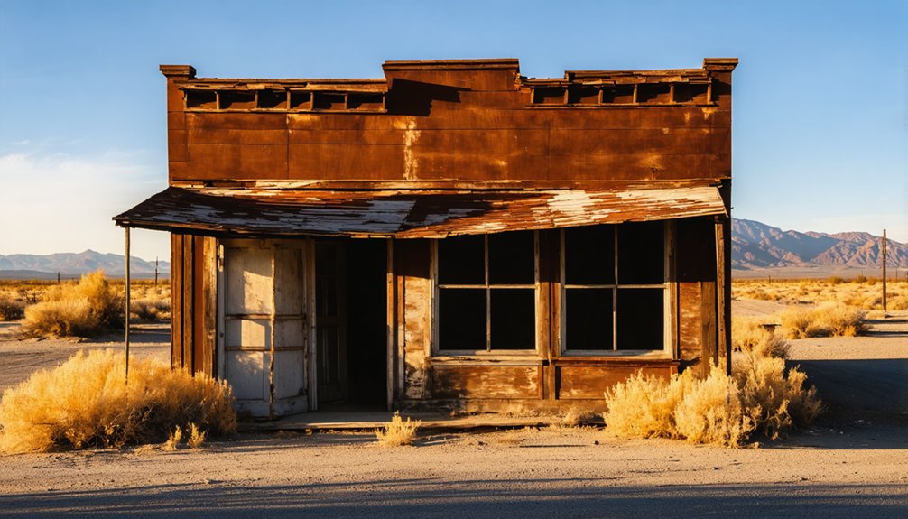 abandoned mining settlement remains