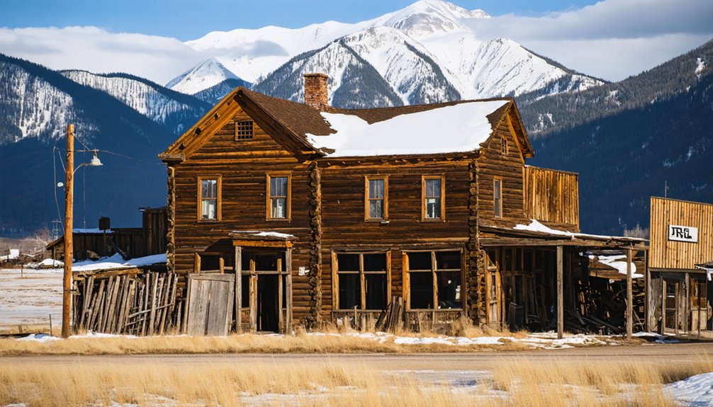 abandoned mining settlement remains