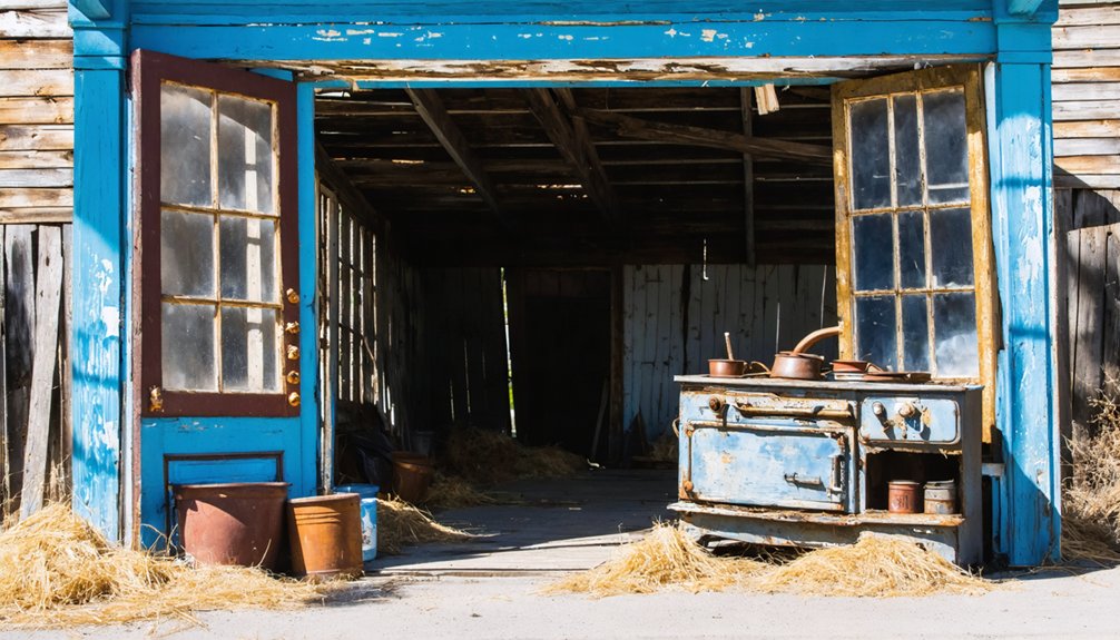 abandoned mining settlement remains
