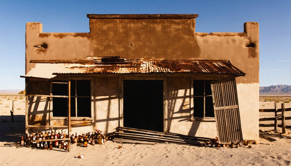 abandoned mining settlement remnants