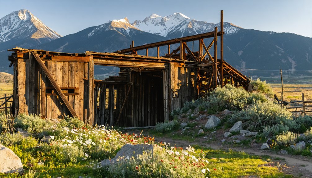 abandoned mining town remnants