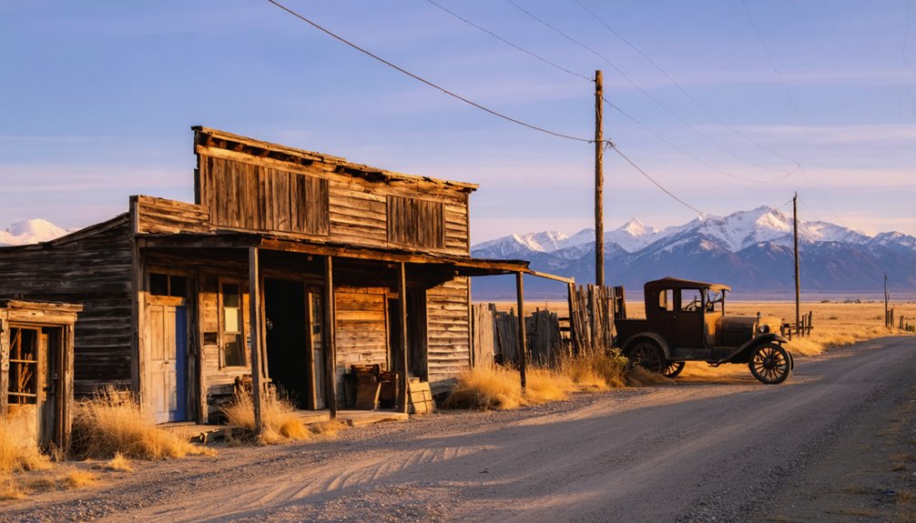 abandoned mining town remnants
