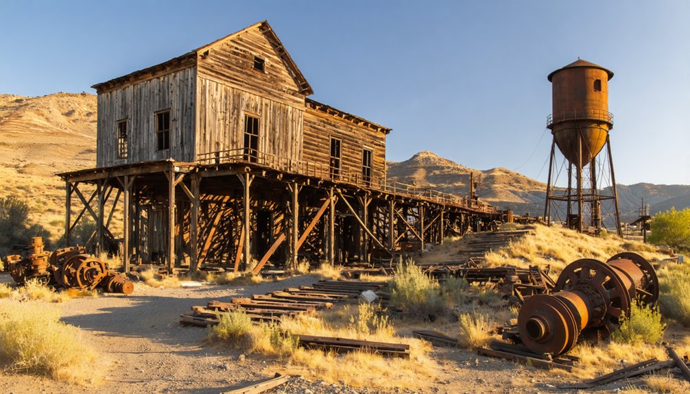 abandoned mining town remnants