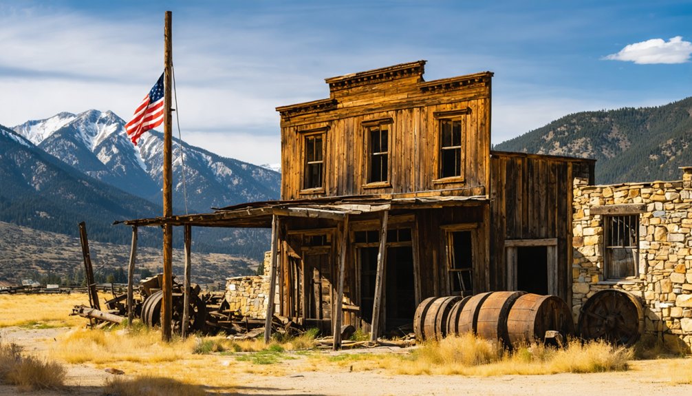 abandoned mining town remnants