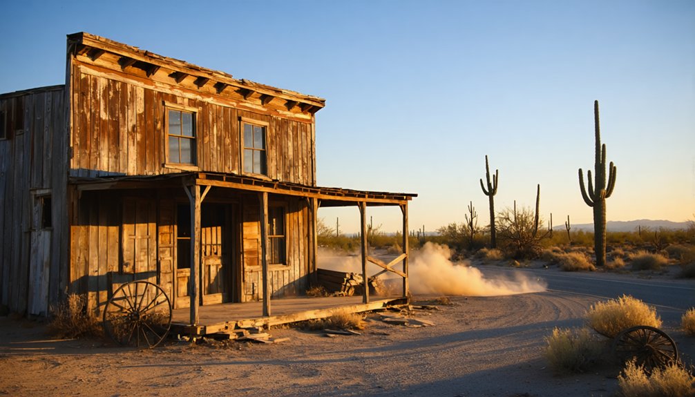 abandoned mining town ruins