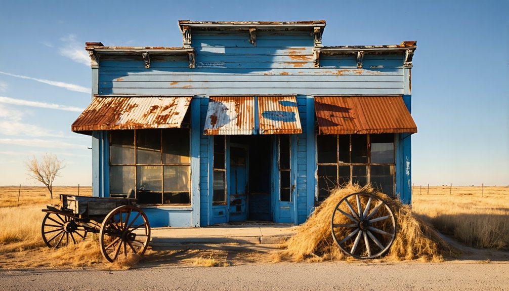 abandoned mining village remains