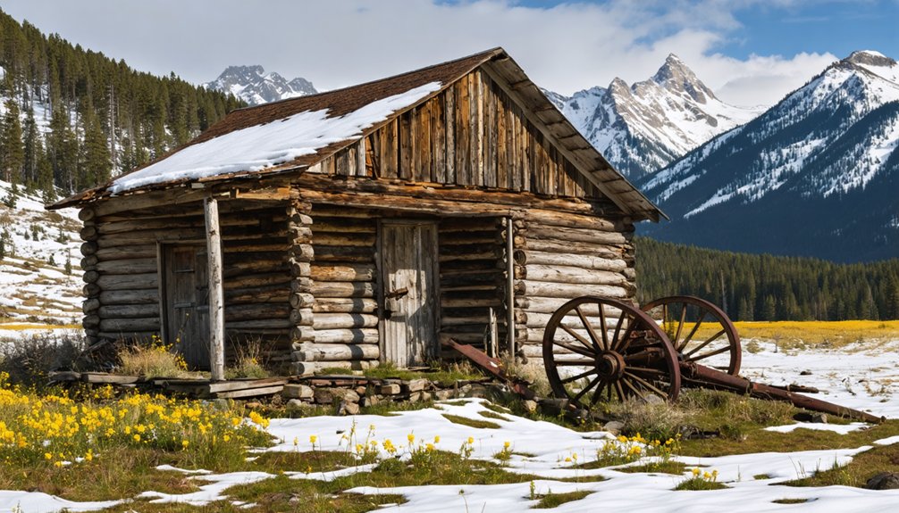 abandoned mining village remnants