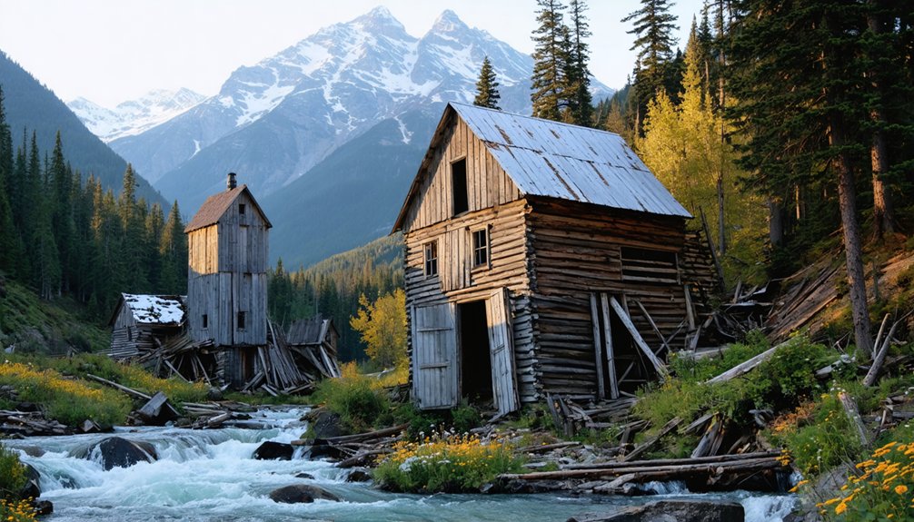 abandoned mountain mining settlement