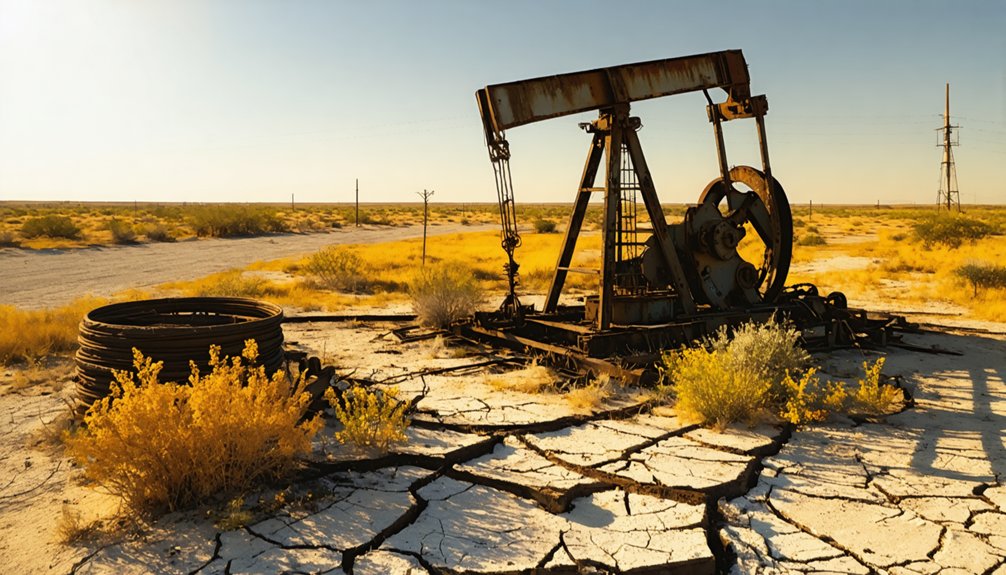 abandoned oil community relics