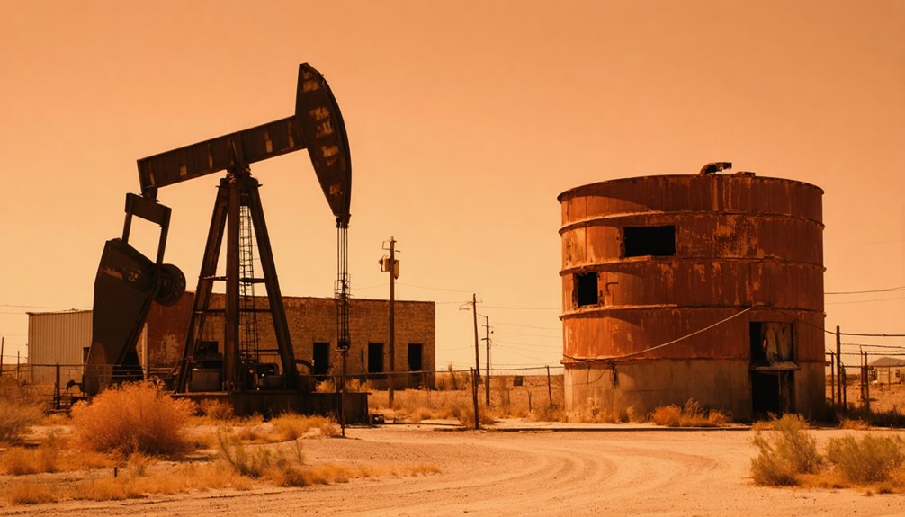 abandoned oil town remnants