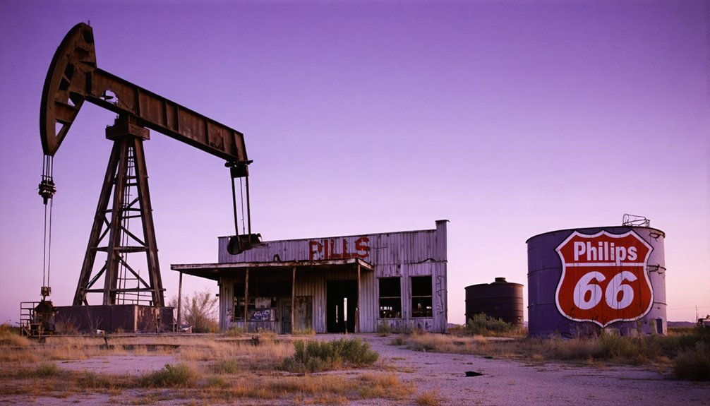 abandoned oil town remnants
