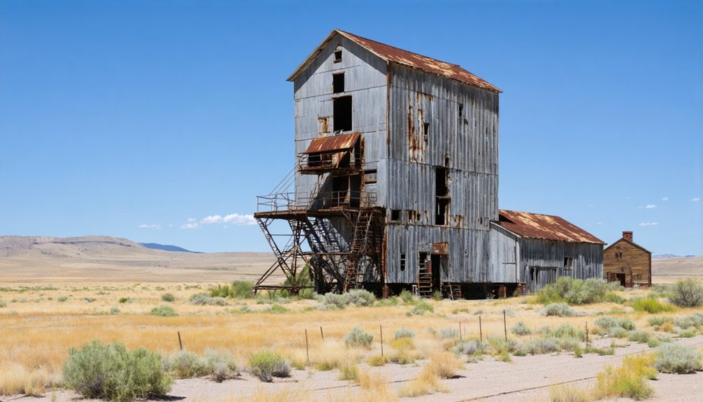 abandoned prairie settlement ruins