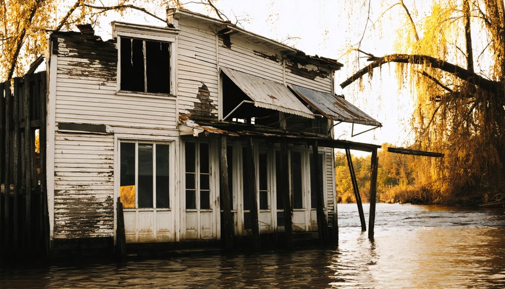 abandoned riverbank ghost towns