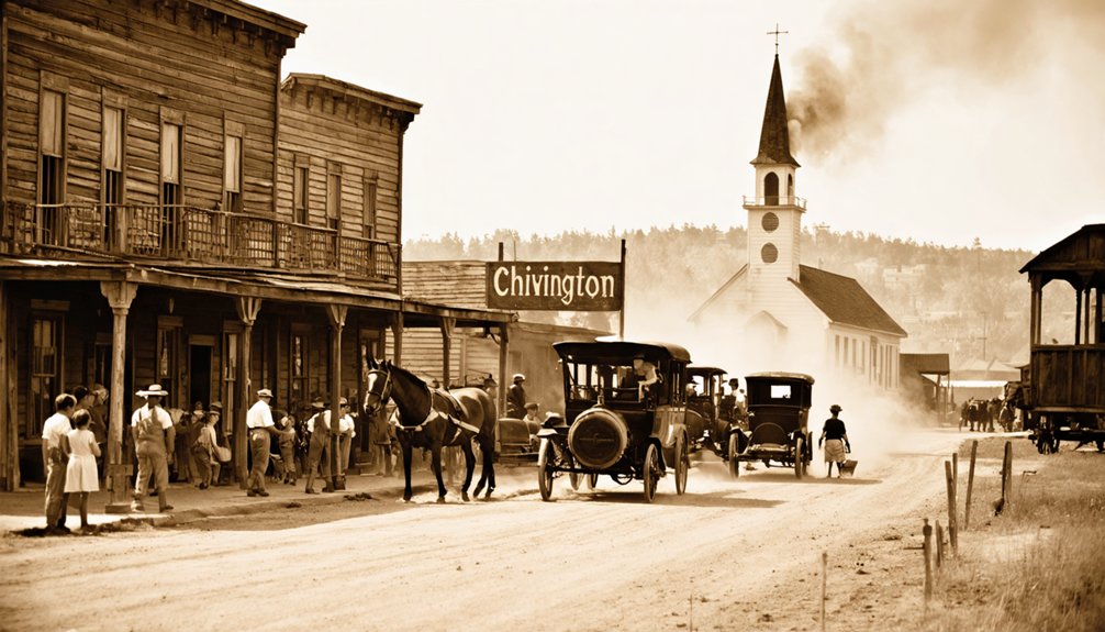 chivington s bustling community life