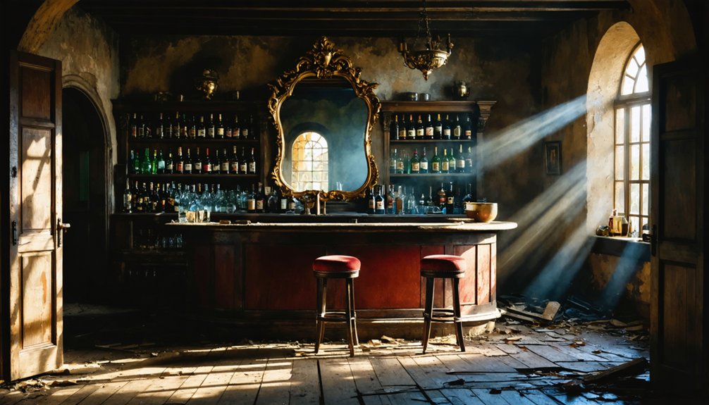 deserted historic drinking establishment
