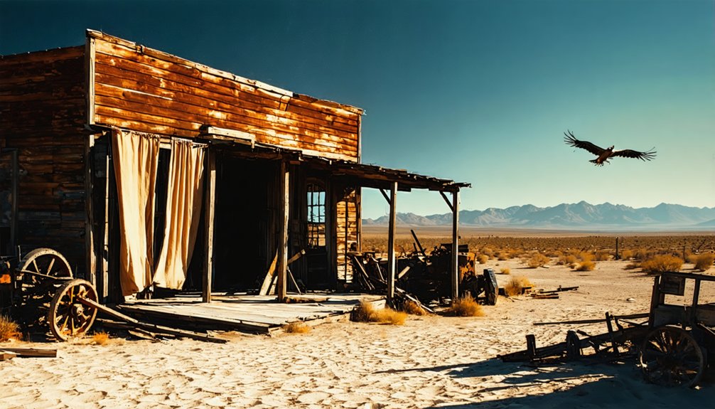 deserted mining town remains
