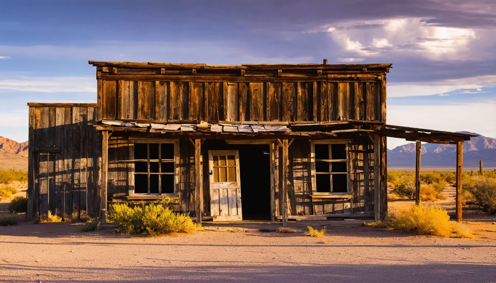 deserted mining town remains