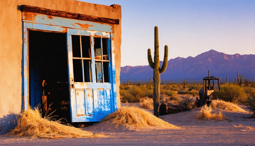 deserted mining town remnants