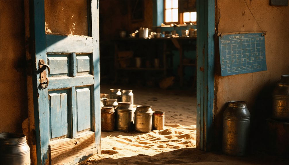 desolate mining community remnants