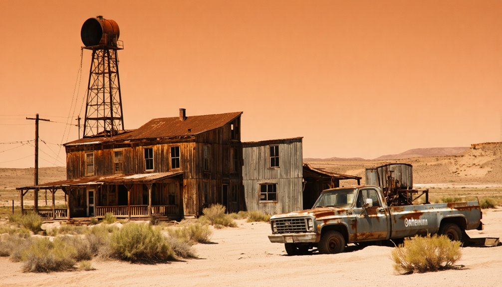 explore dilapidated oil towns
