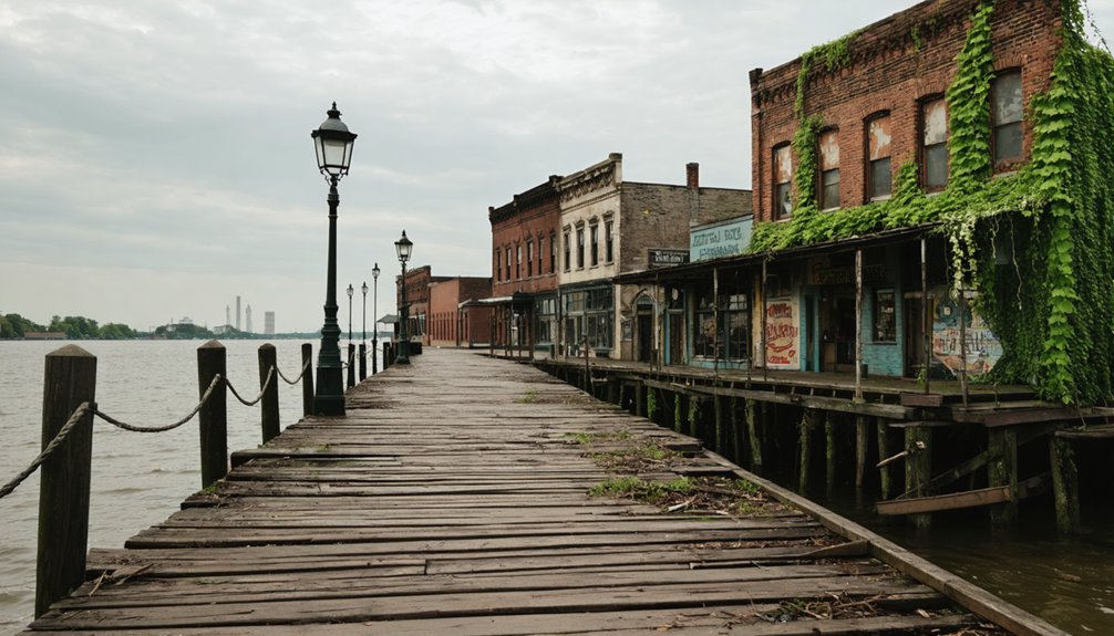 exploring deserted riverside communities