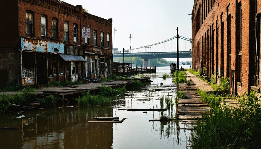 forgotten riverside community remnants