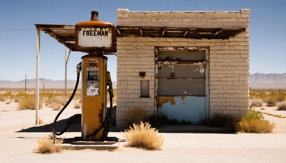 gas station turned ghost town