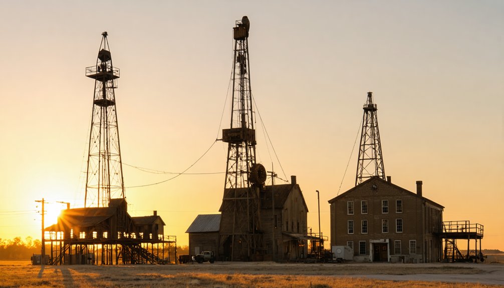 preserved oil boom town relics