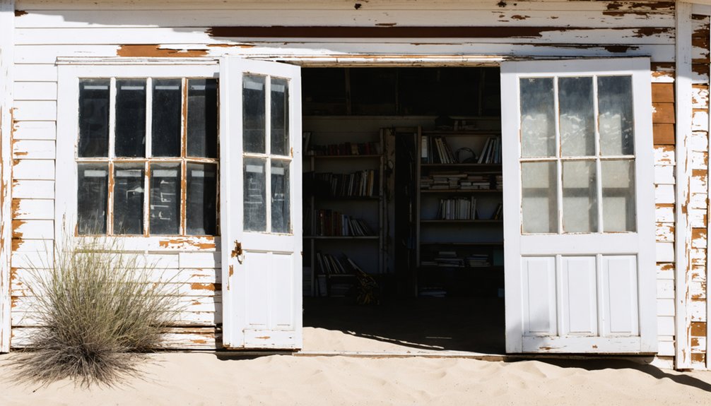 sand buried ghost town abandonment