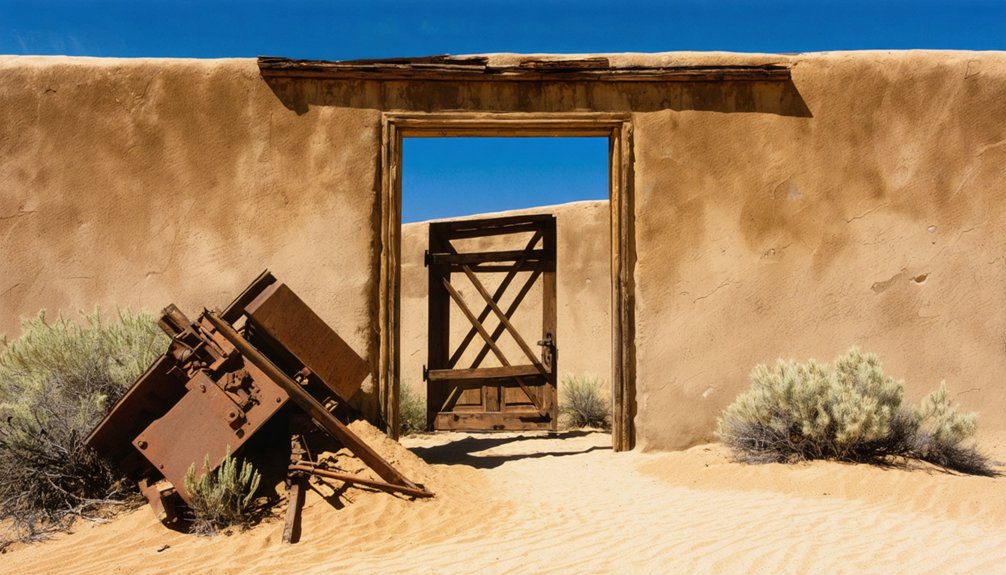 sand dunes engulfing remnants