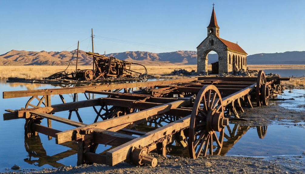 submerged frontier town remains