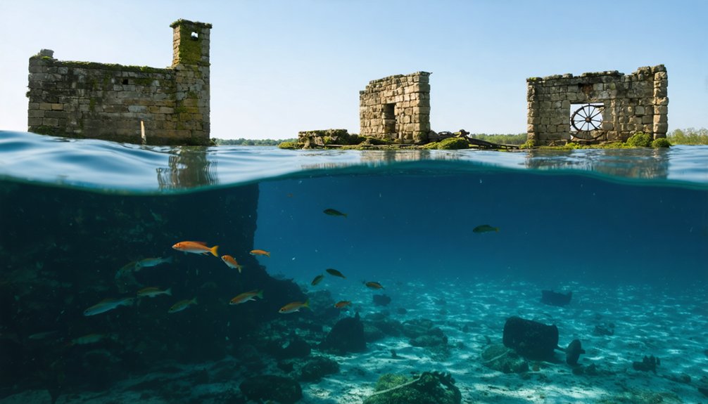 underwater ghost town revealed