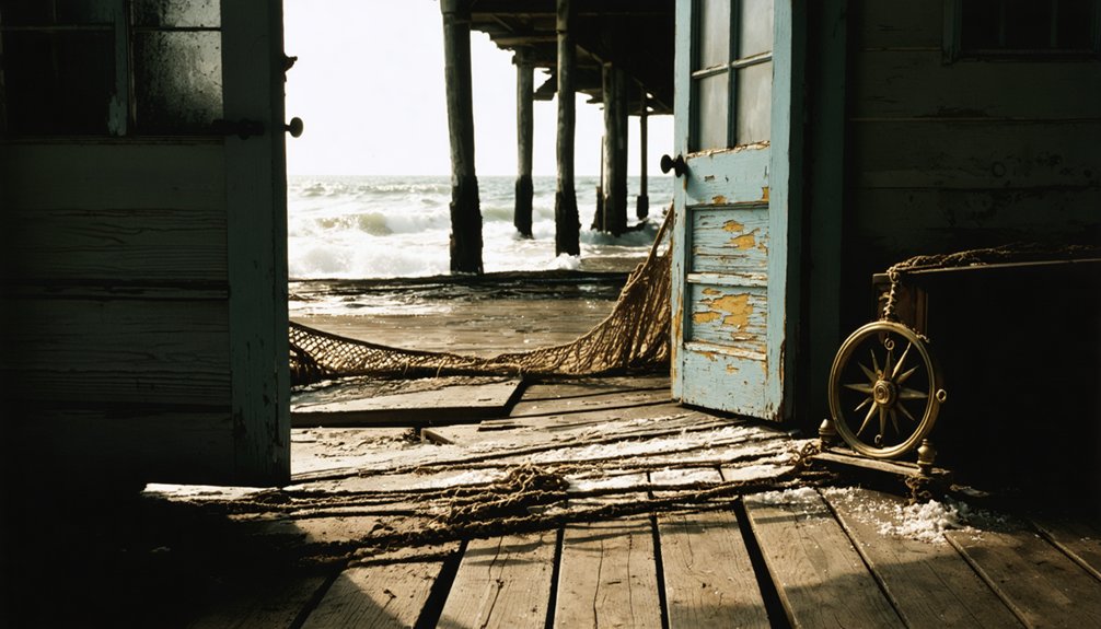 abandoned coastal community remnants