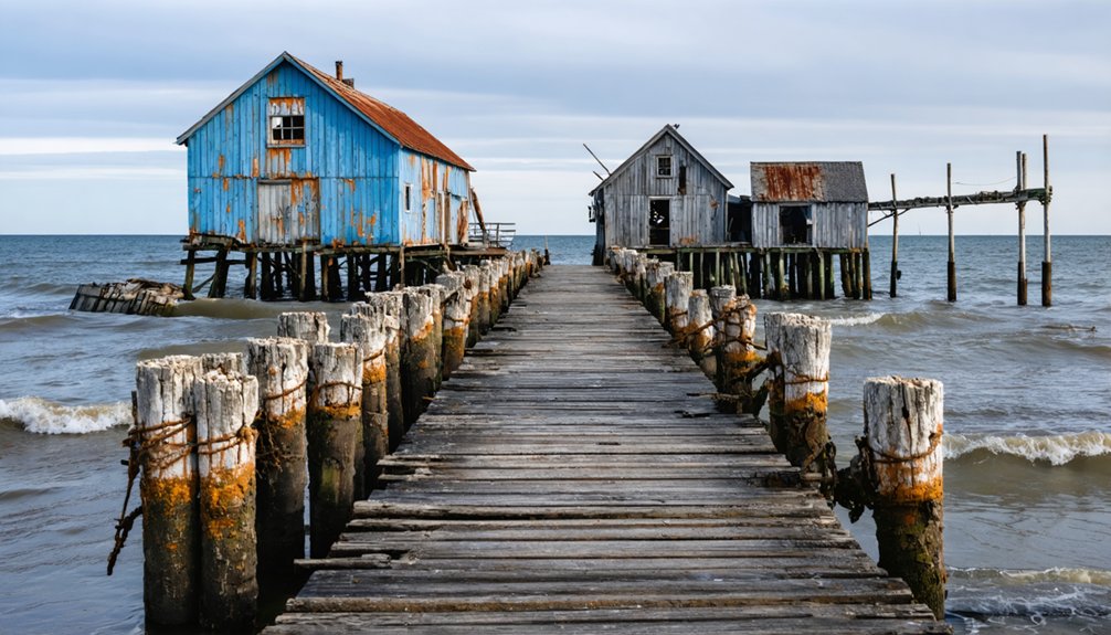 abandoned coastal infrastructure decay