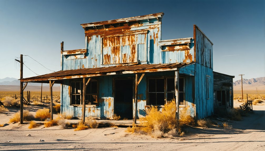 abandoned mining settlement remains