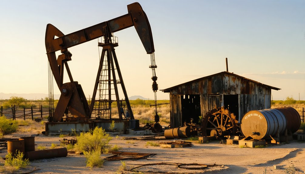 abandoned oil city ruins